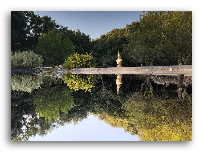 reflet parfait sur le bassin
